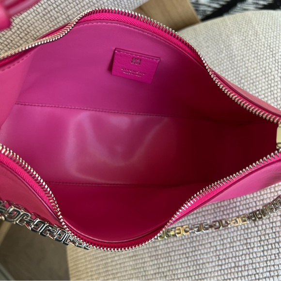 Givenchy Women's Pink 'Moon Cut Out Fuchsia Shoulder Bag - Picture 13 of 14